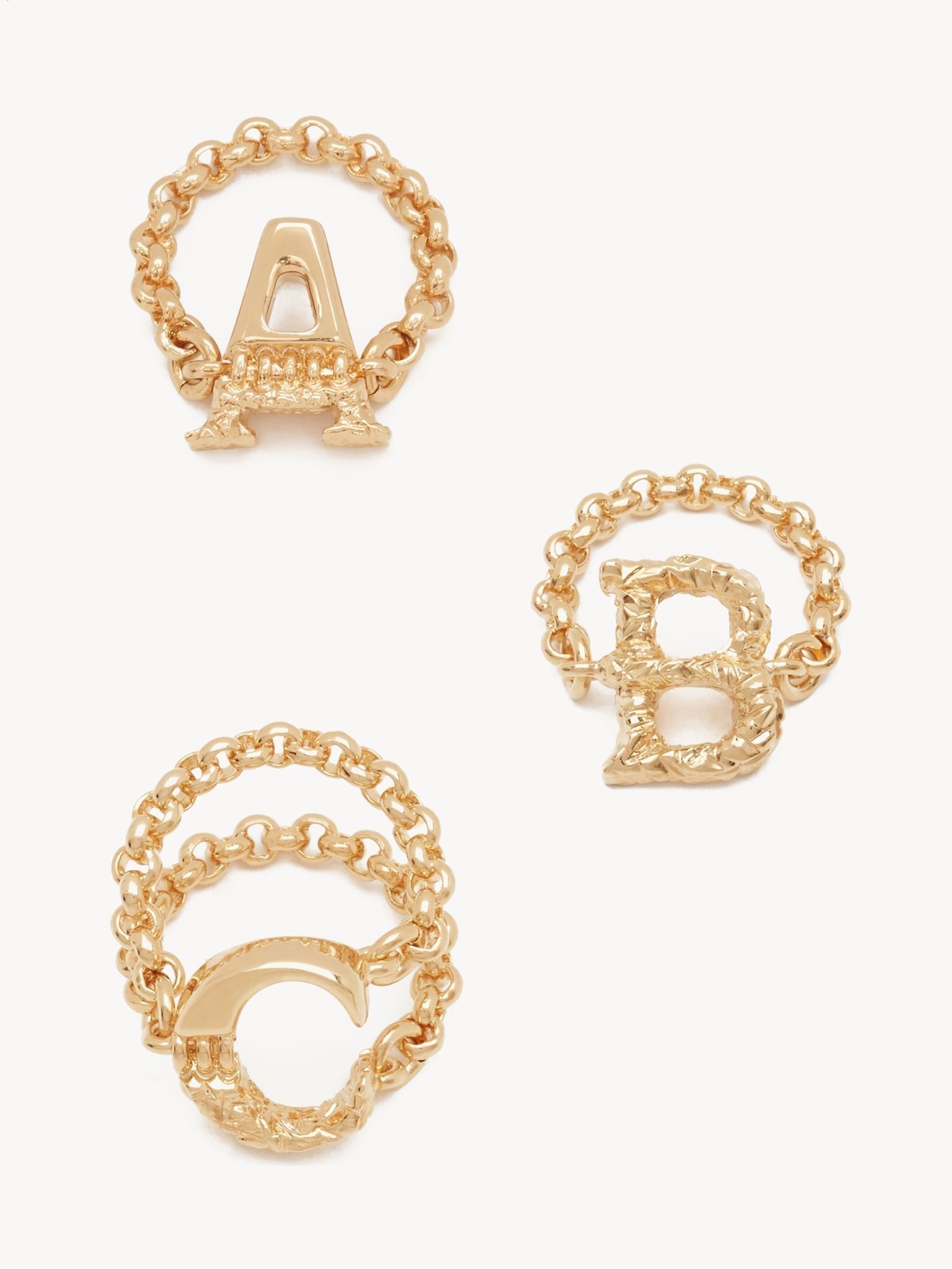 Bague Alphabet en laiton - Gold A