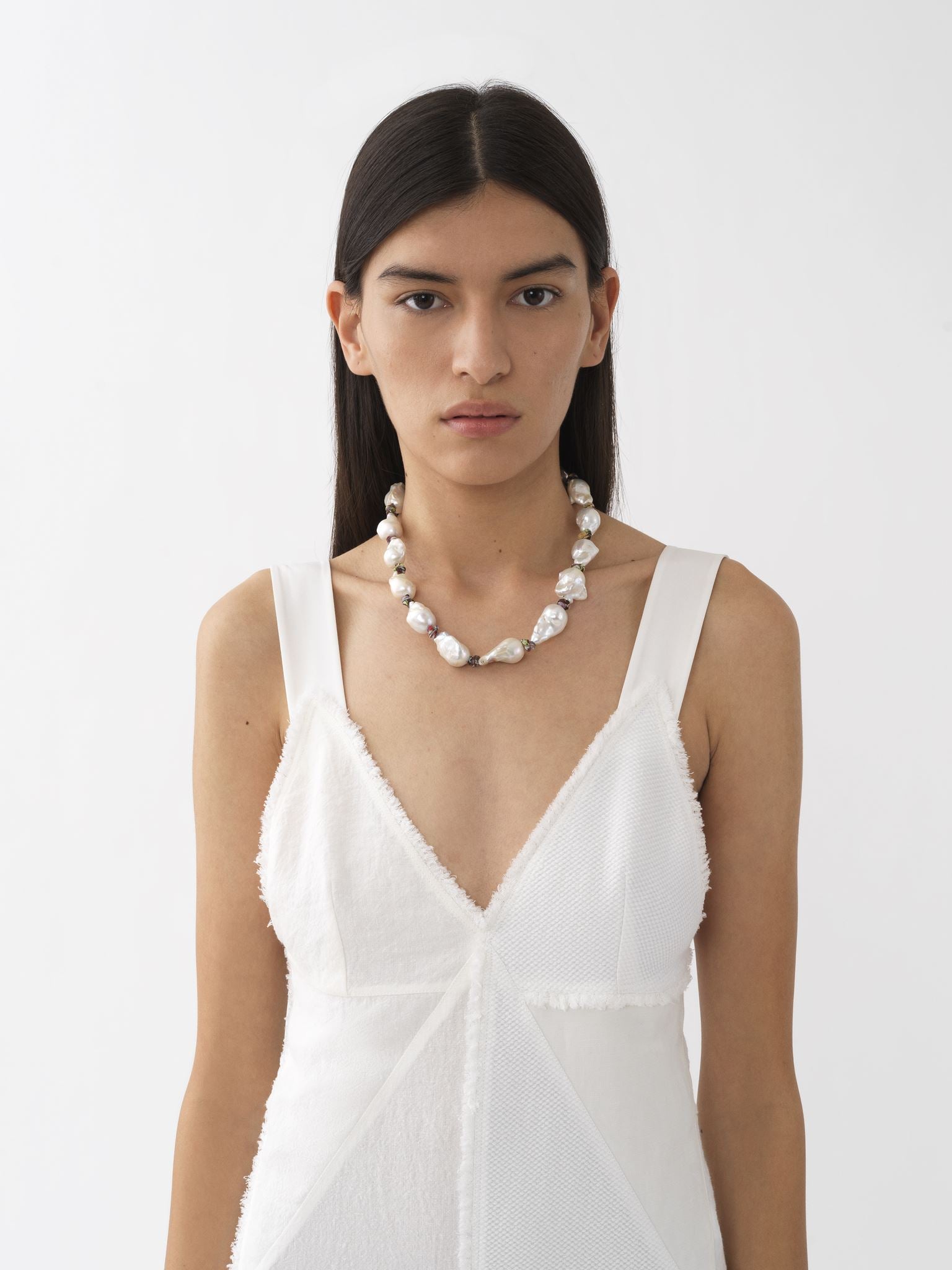 Collier Darcey perles de culture en laiton - Pearl