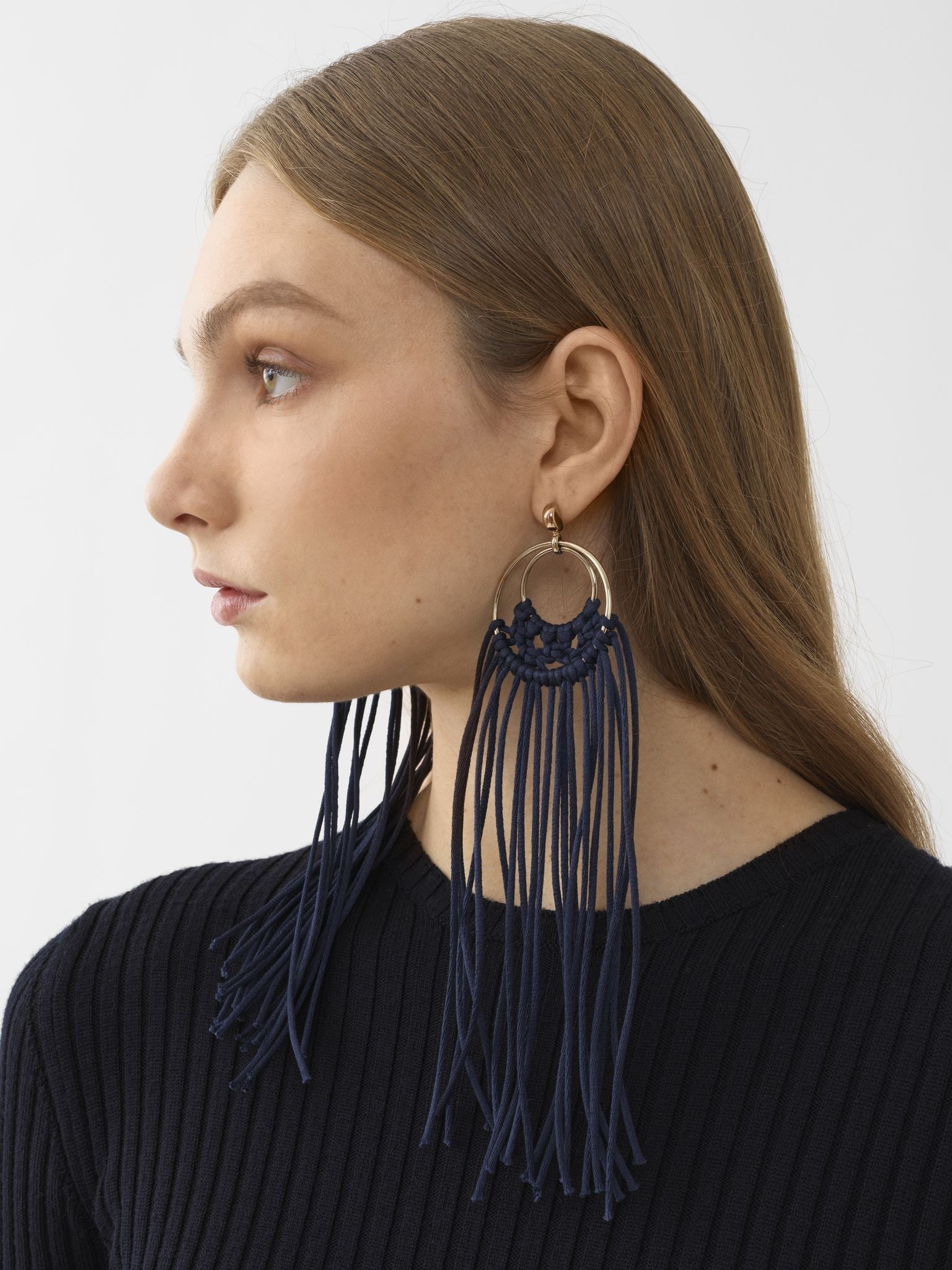 Boucles d'oreilles Larry - Encre Marine