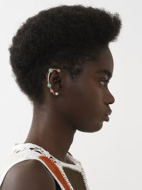 Mono boucle d’oreille zodiac bélier en laiton - Multicolor