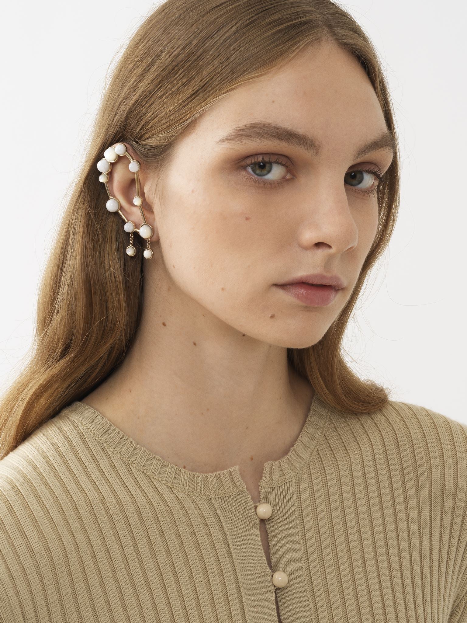 Mono boucle d’oreille zodiac gémeaux en laiton - Multicolor