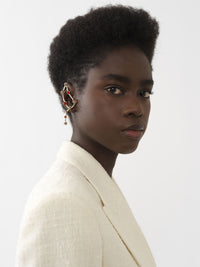 Mono boucle d’oreille zodiac lion en laiton - Multicolor