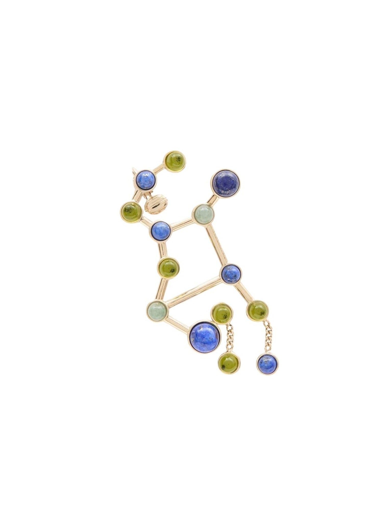 Mono boucle d’oreille zodiac vierge en laiton - Multicolor