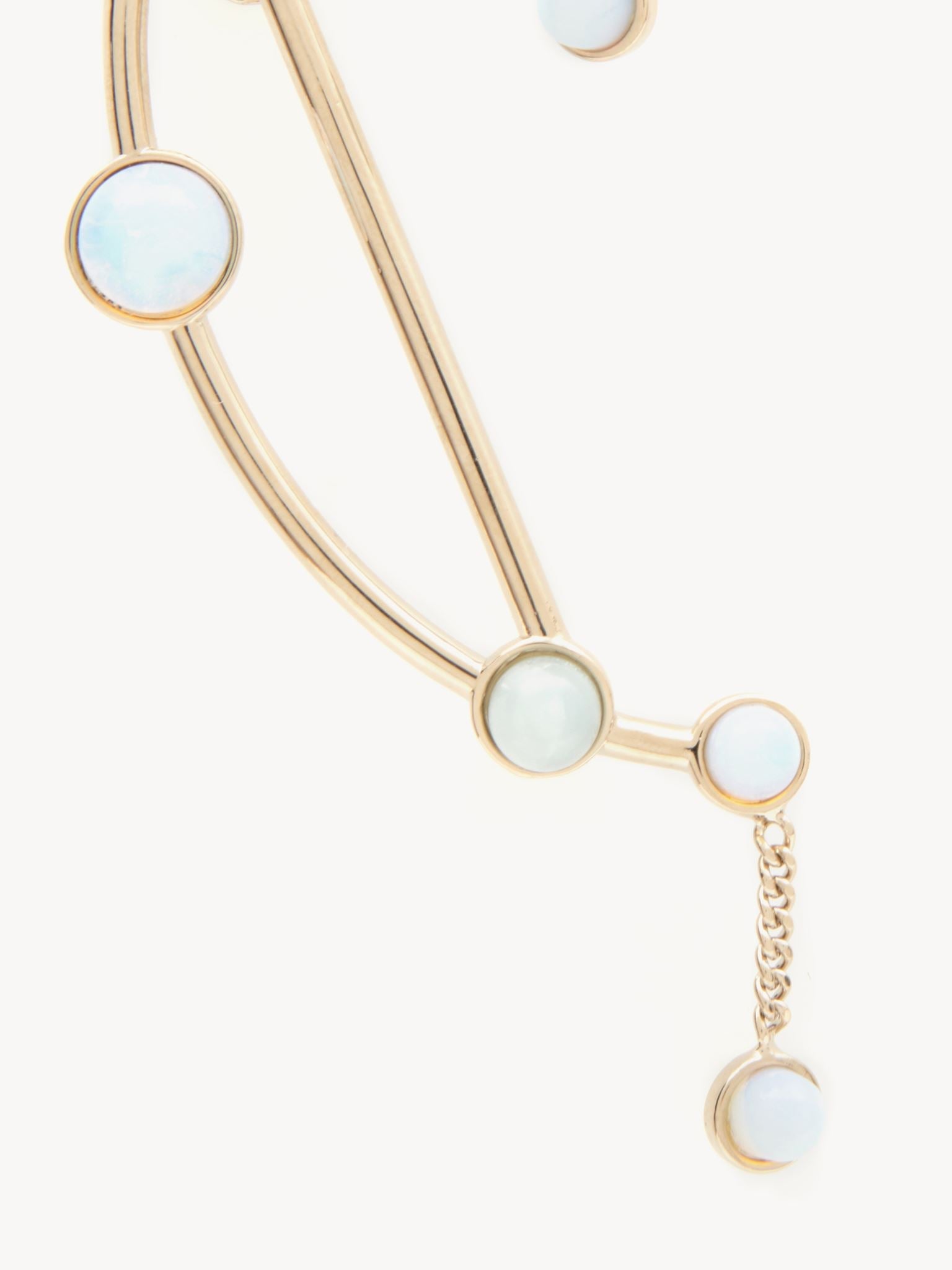 Mono boucle d’oreille zodiac balance en laiton - Multicolor
