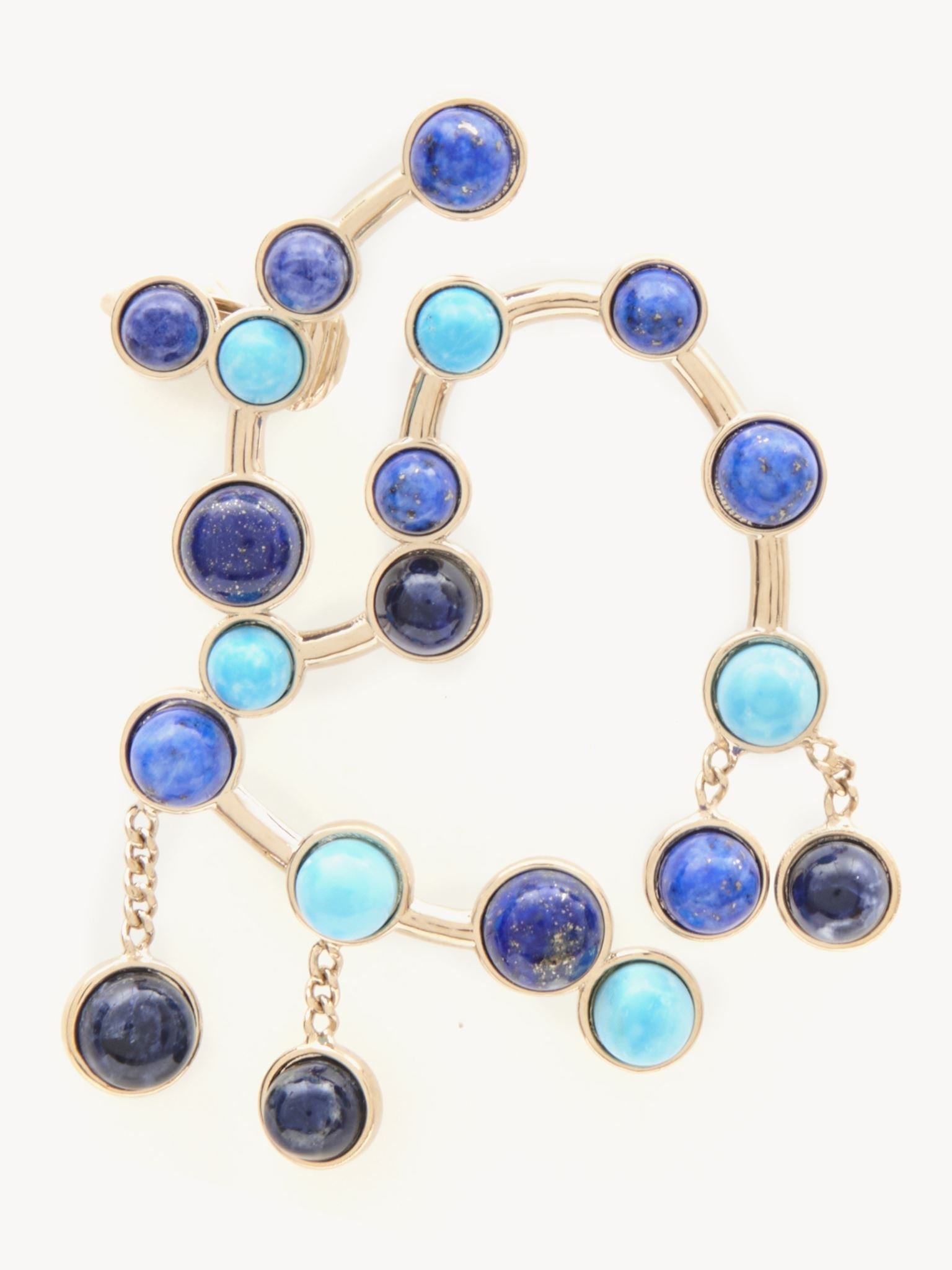 Mono boucle d’oreille zodiac sagittaire en laiton - Multicolor