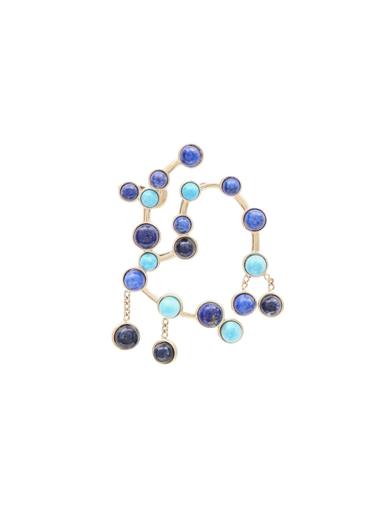 Mono boucle d’oreille zodiac sagittaire en laiton - Multicolor