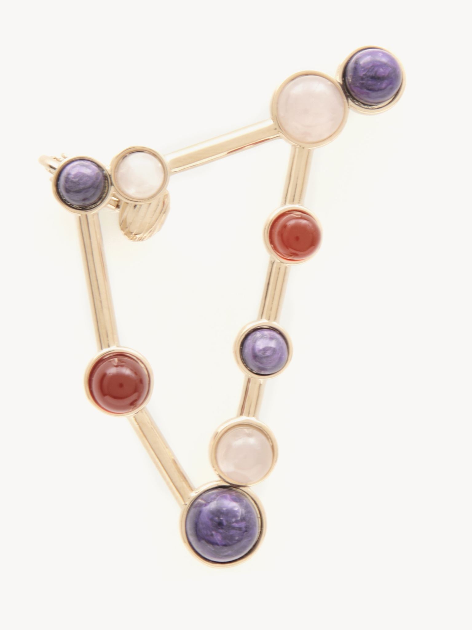 Mono boucle d’oreille zodiac capricorne en laiton - Multicolor