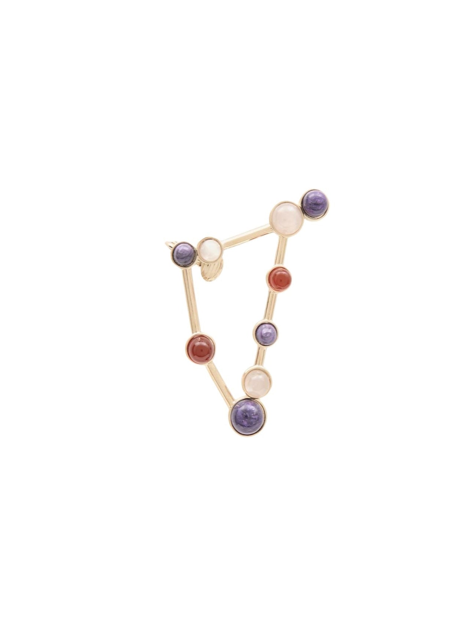Mono boucle d’oreille zodiac capricorne en laiton - Multicolor