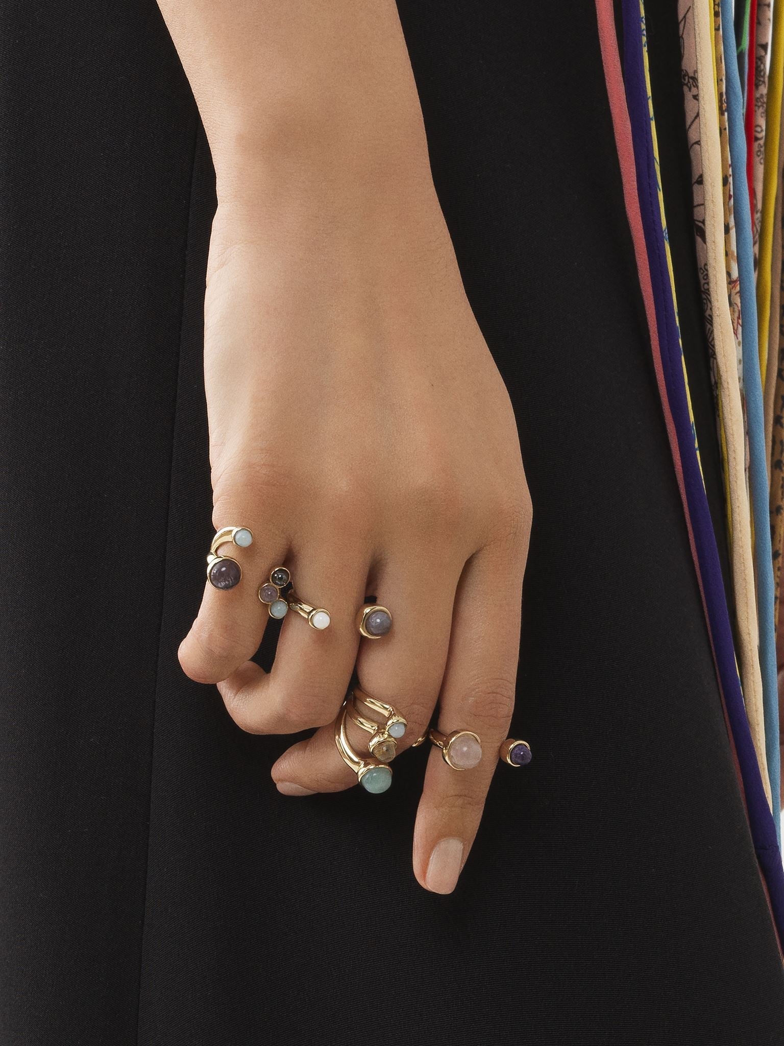 Bague Zodiac bélier en laiton - Multicolor