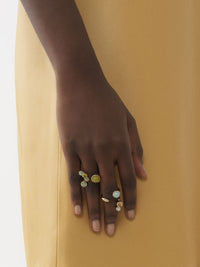 Bague Zodiac bélier en laiton - Multicolor