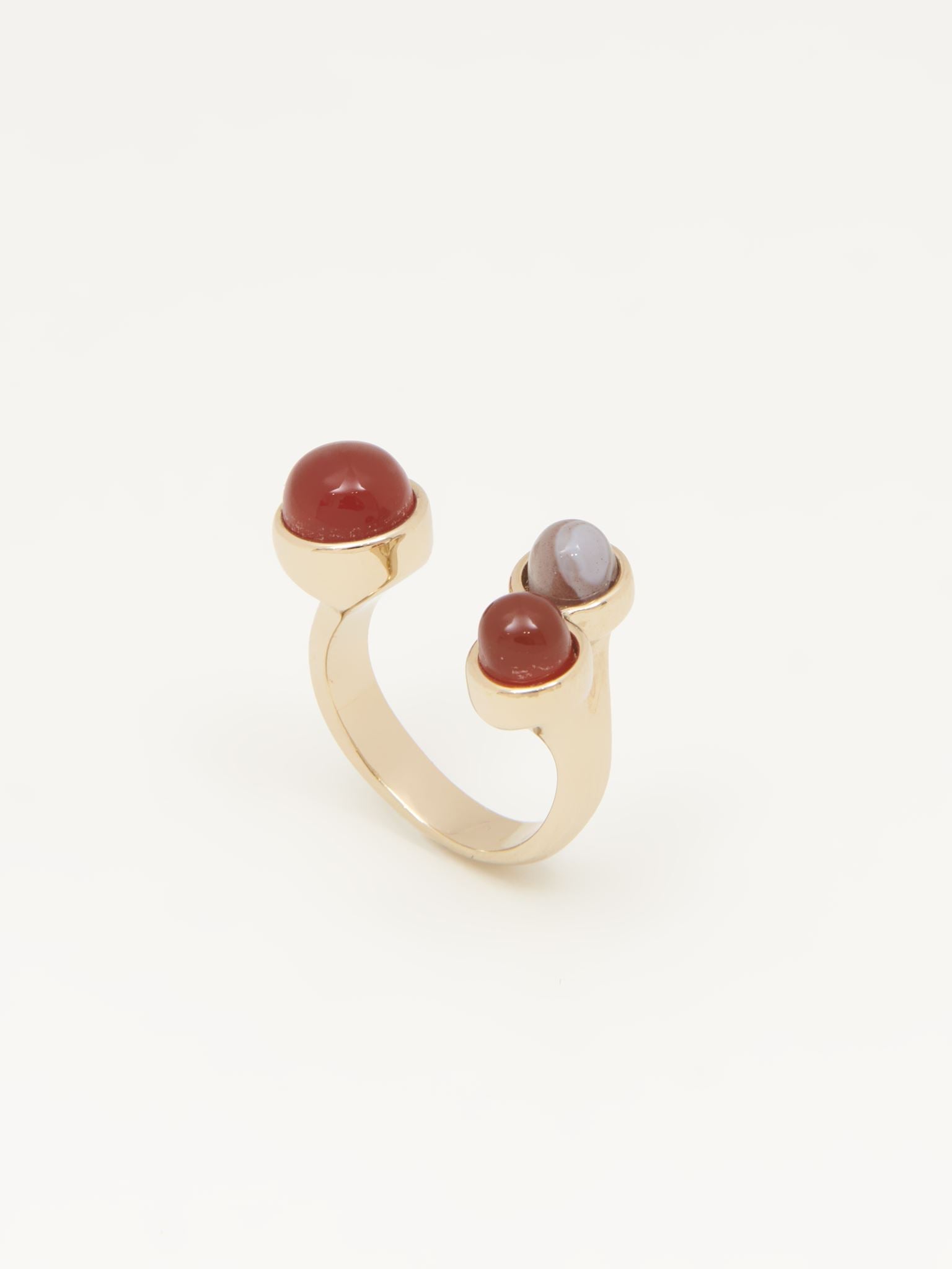 Bague Zodiac lion en laiton - Multicolor