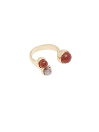 Bague Zodiac lion en laiton - Multicolor