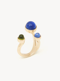 Bague Zodiac vierge en laiton - Multicolor