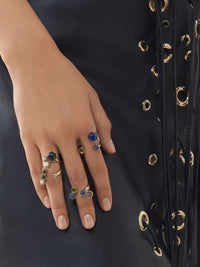 Bague Zodiac poissons en laiton - Multicolor