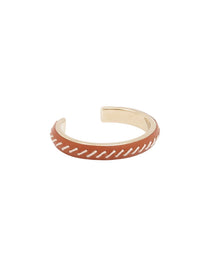 Braçelet jonc Kattie en laiton - Henna Orange