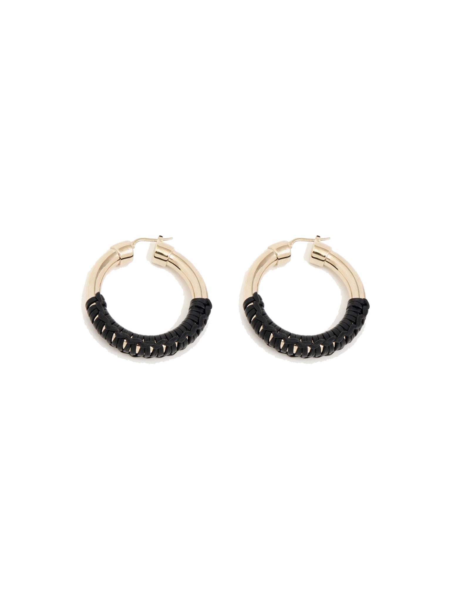 Boucles d'oreilles créoles Maura en laiton - Black