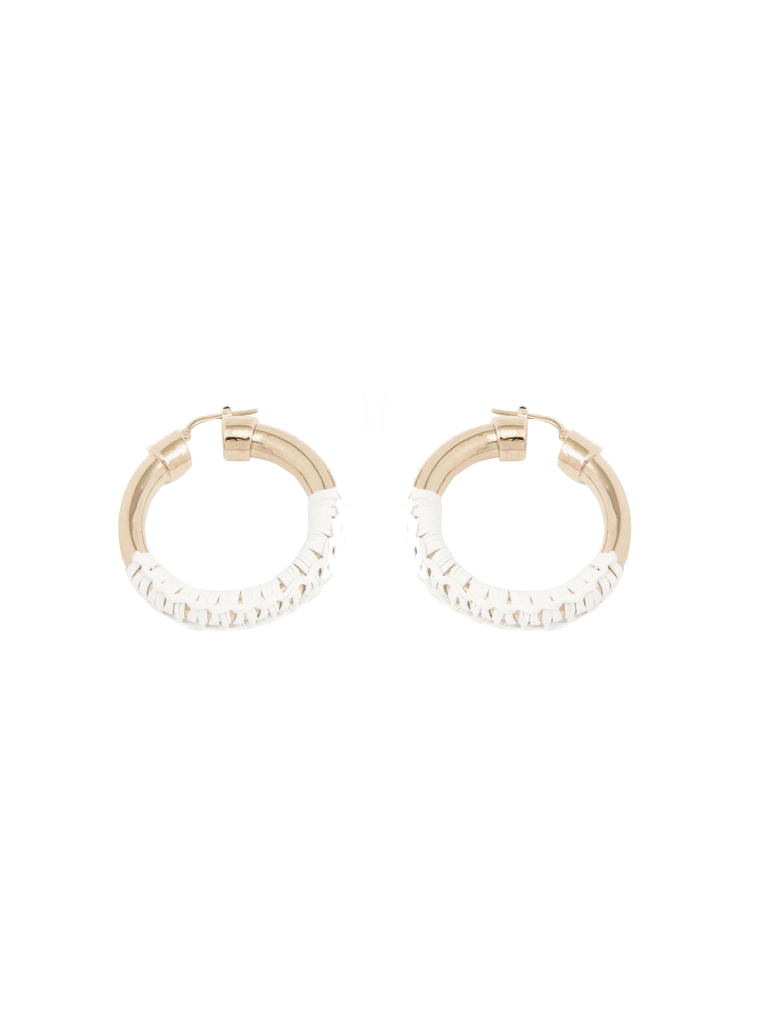 Boucles d'oreilles créoles Maura en laiton - White