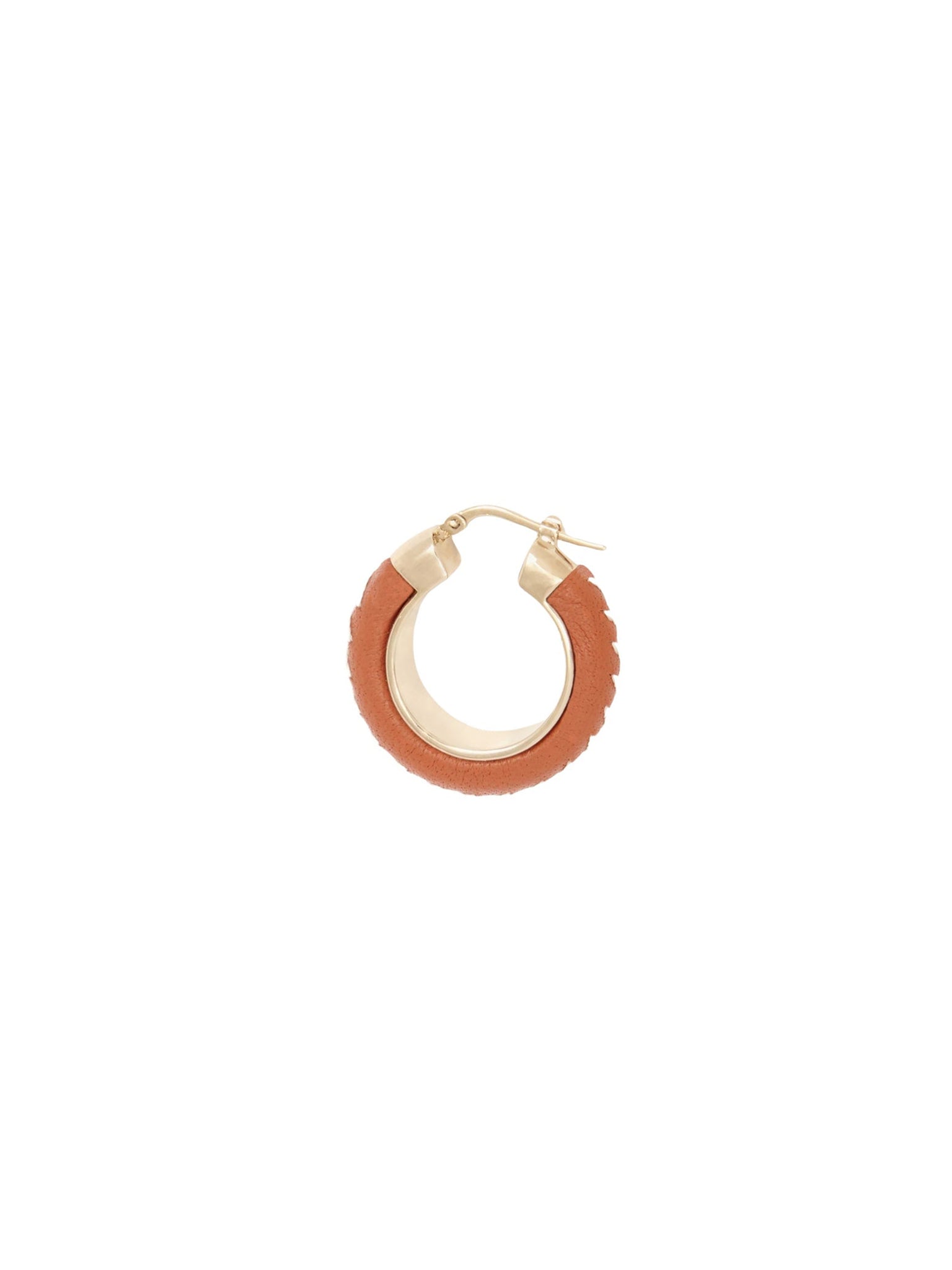 Boucles d'oreilles créoles Kattie en laiton - Henna Orange