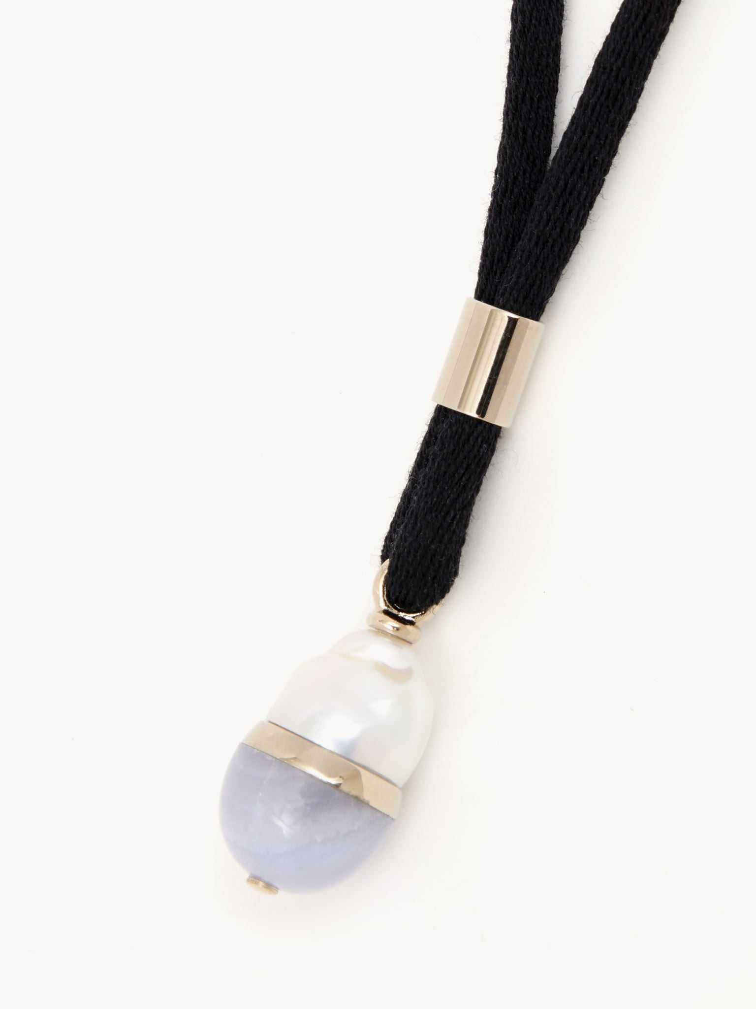 Collier Darcey calcédoine en laiton - Black