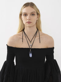 Collier Darcey calcédoine en laiton - Black