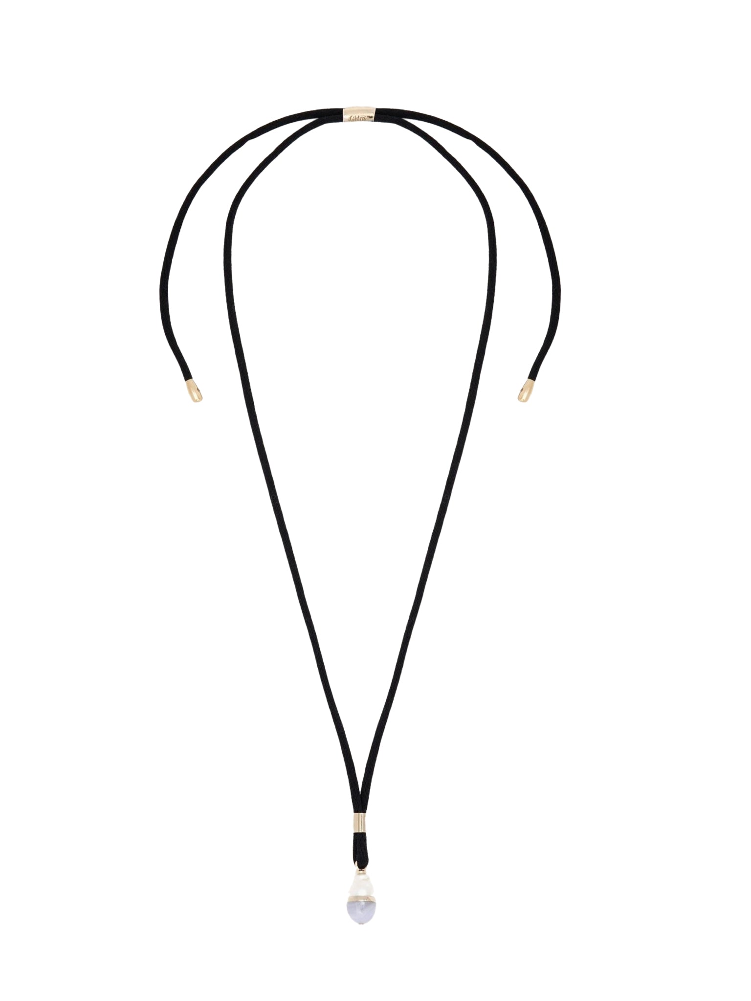 Collier Darcey calcédoine en laiton - Black