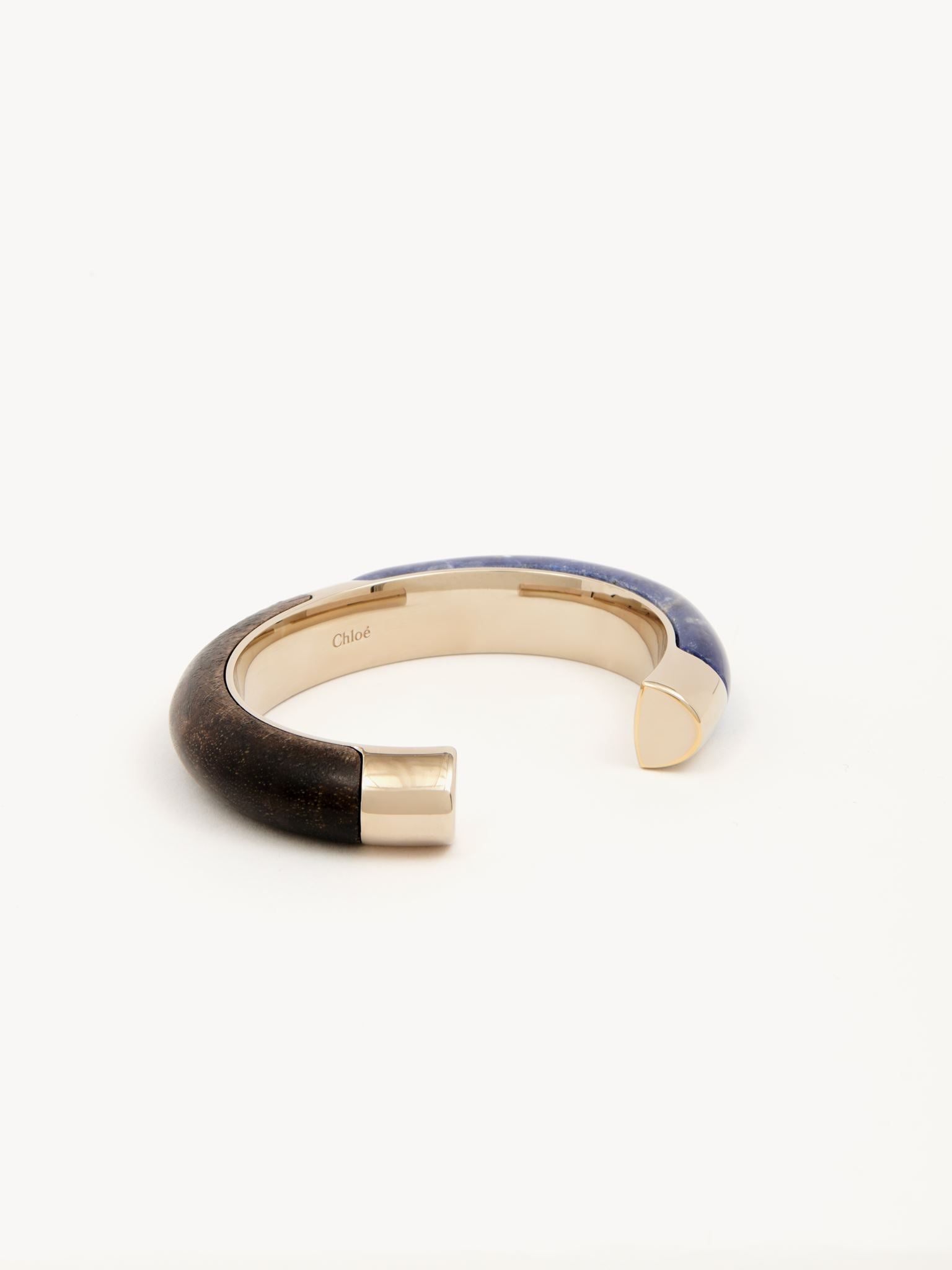 Braçelet jonc Jamie en laiton - Marron Bleu