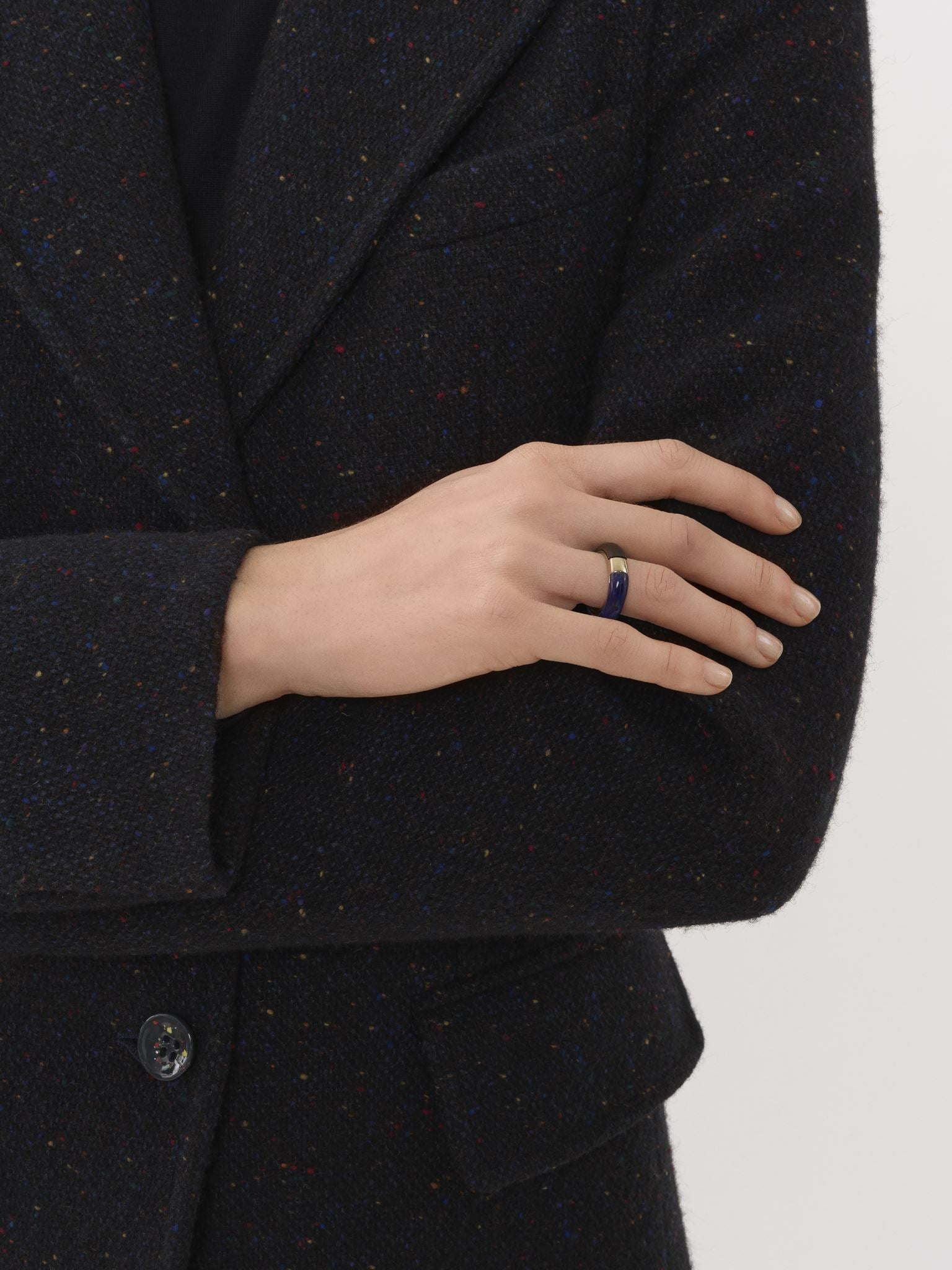 Bague Jamie en laiton - Marron Bleu