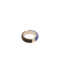 Bague Jamie en laiton - Marron Bleu