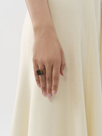 Bague Nancy avec chaîne en laiton - Gold & Tiger Eye