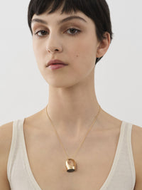 Bague Nancy avec chaîne en laiton - Gold & Black Obsidian
