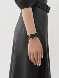 Braçelet Mony en cuir - Black Blue