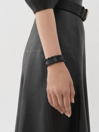 Braçelet Mony en cuir - Black Blue