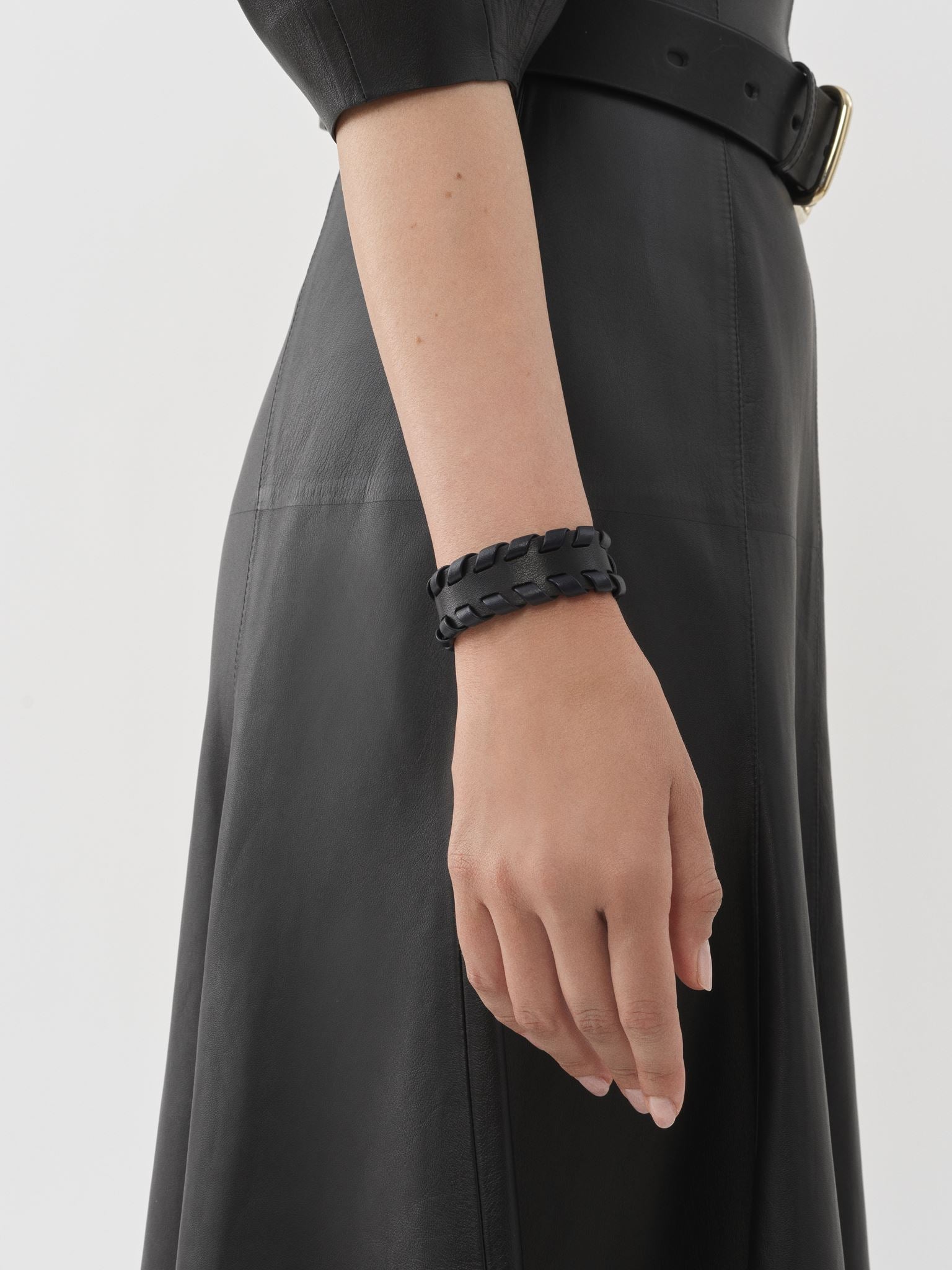 Braçelet Mony en cuir - Black Blue