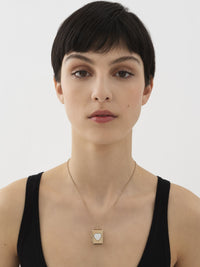 Collier Ninna en laiton - Gold & White