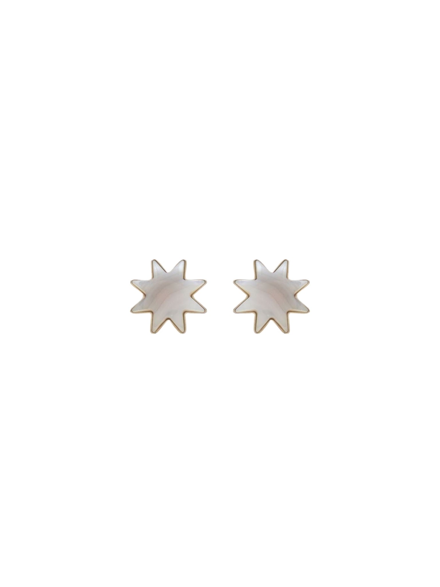 Boucles d'oreilles à clip Oryon en laiton - Misty Grey