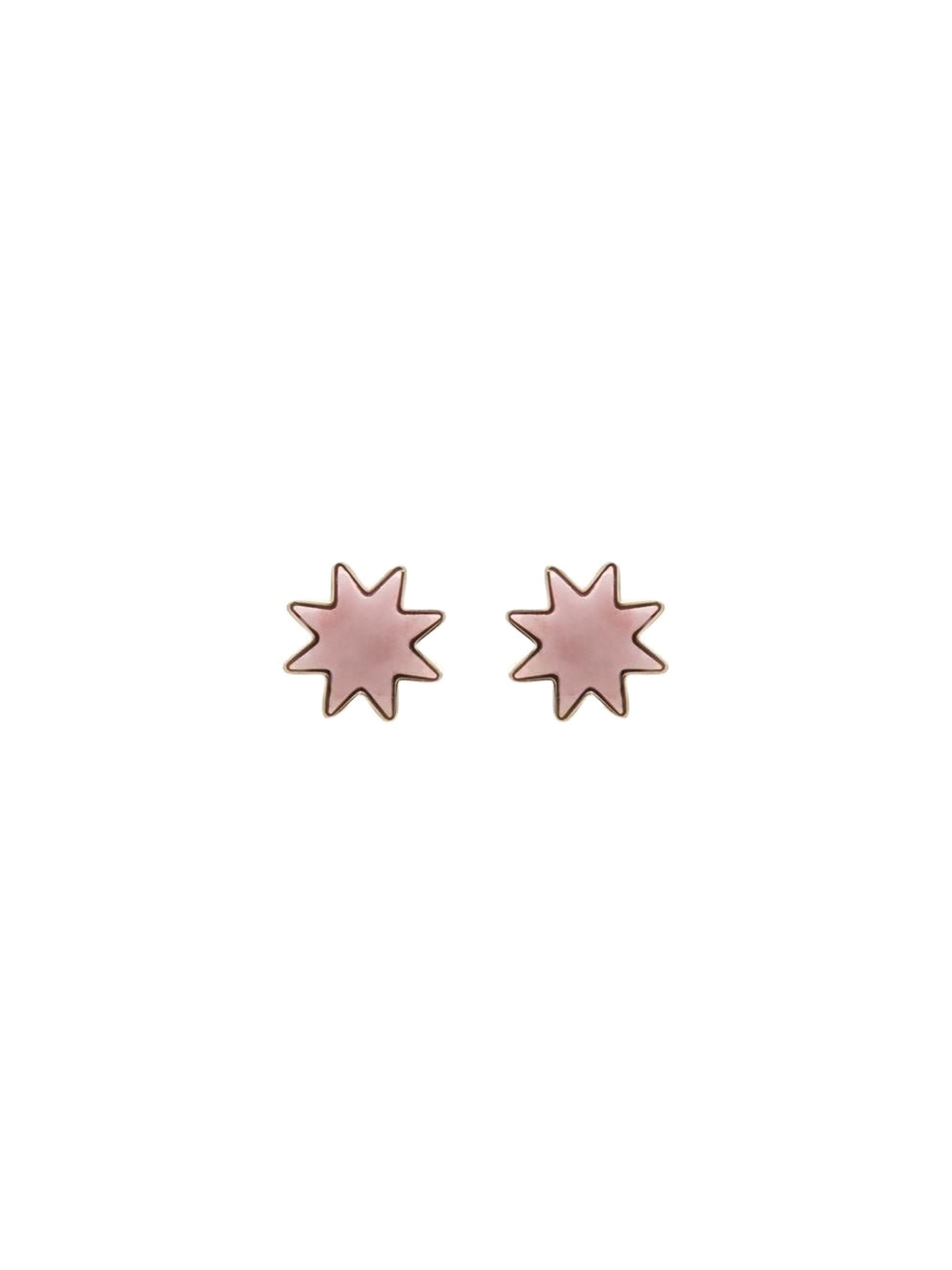 Boucles d'oreilles Oryon en laiton - Creamy Pink