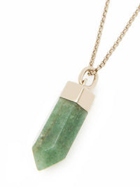 Collier Jemma avec pierre semi-préçieuse - Couleur Or