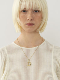 Collier Alphabet en laiton - Gold D