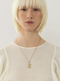 Collier Alphabet en laiton - Gold E