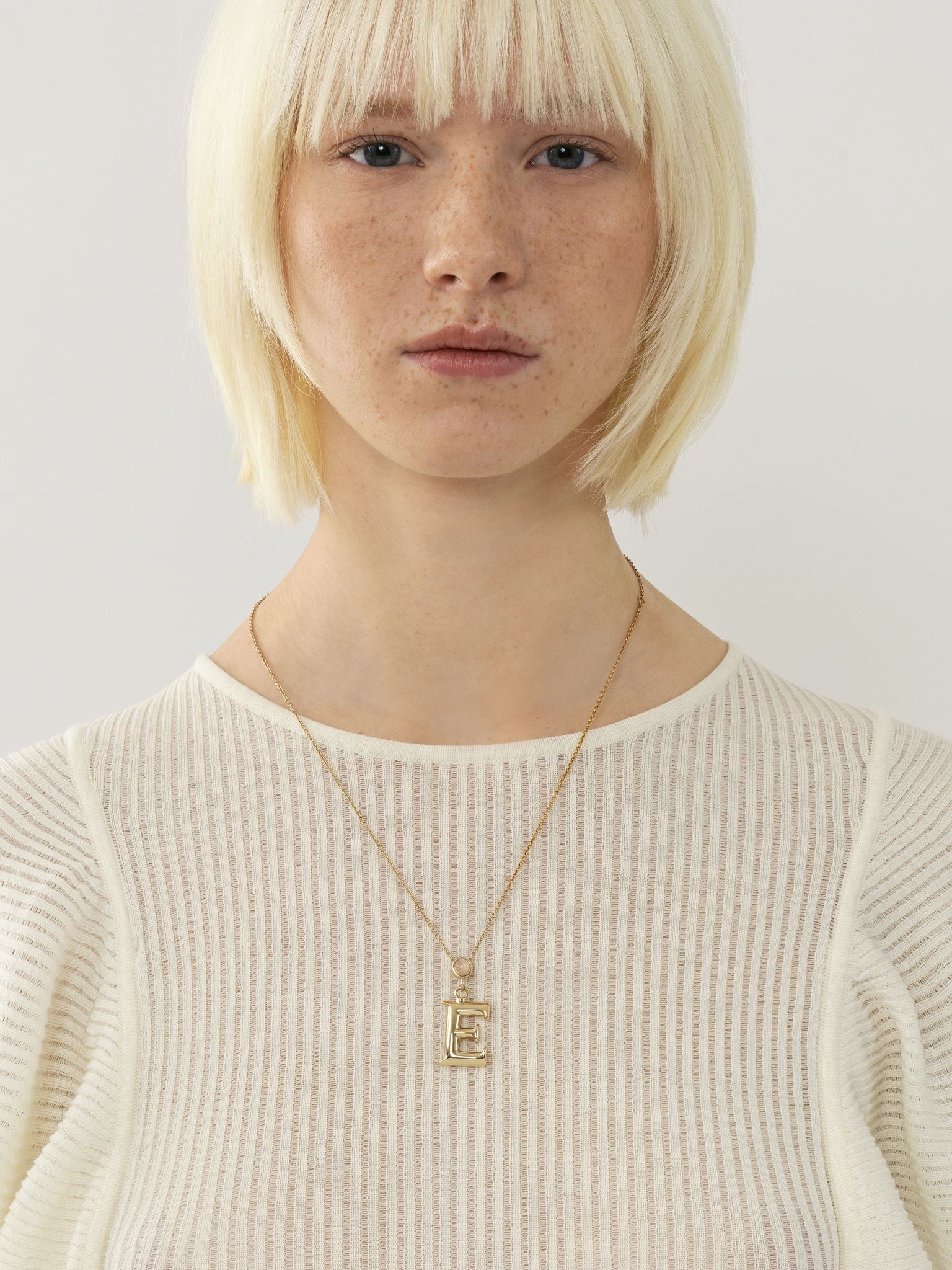 Collier Alphabet en laiton - Gold E