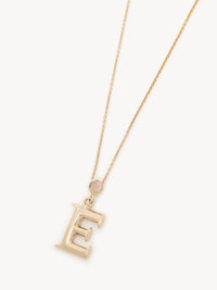 Collier Alphabet en laiton - Gold E