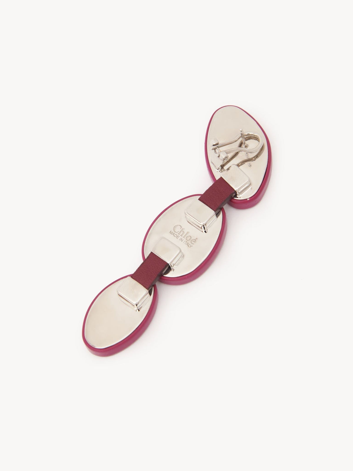 Boucles d’oreilles Jemma géode d'agate en laiton - Fuchsia Purple