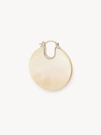 Boucles d’oreilles Jemma en laiton et pierre semi préçieuse - Pearl