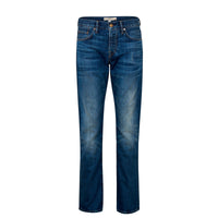 Jean délavé à coupe droit - Dark Indigo