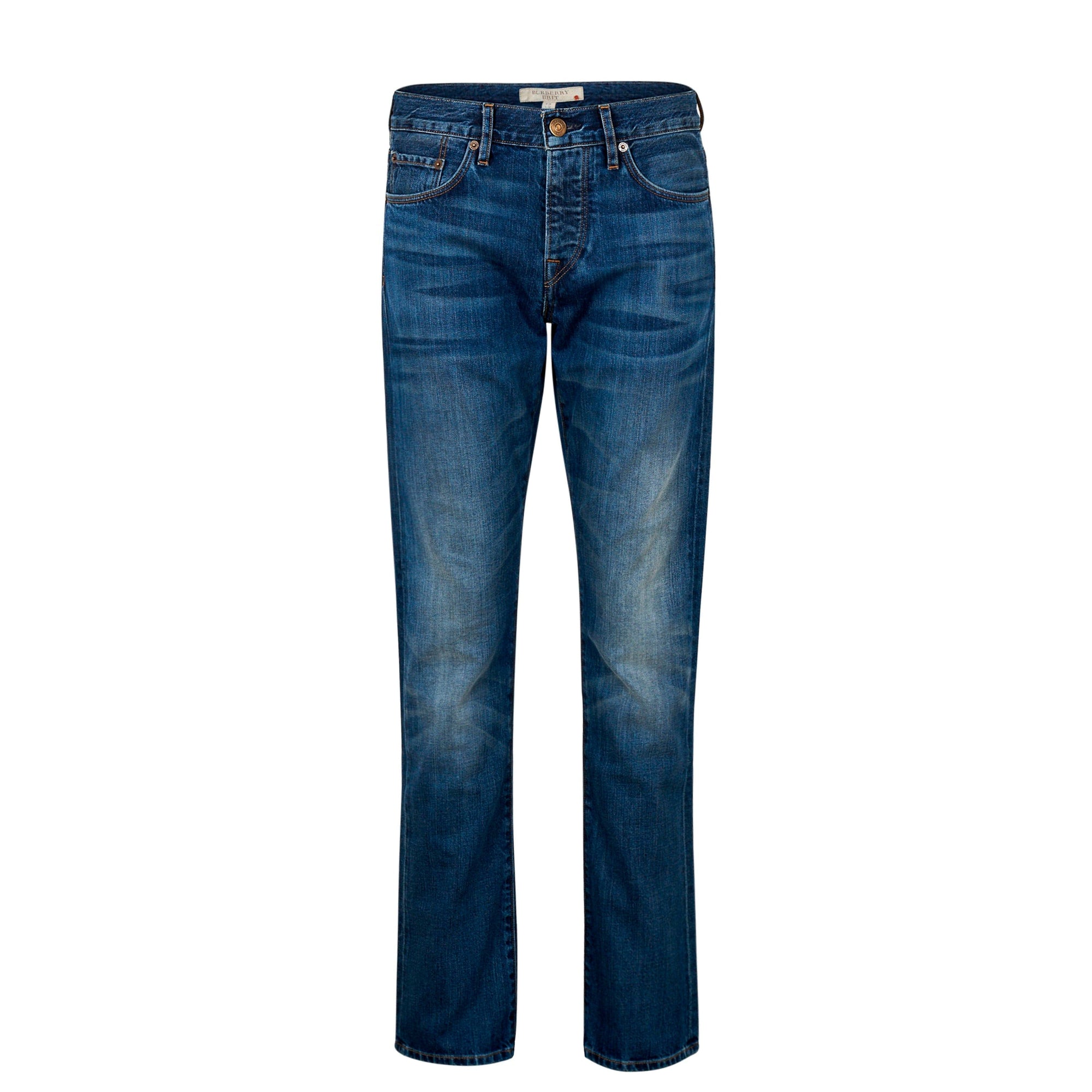Jean délavé à coupe droit - Dark Indigo