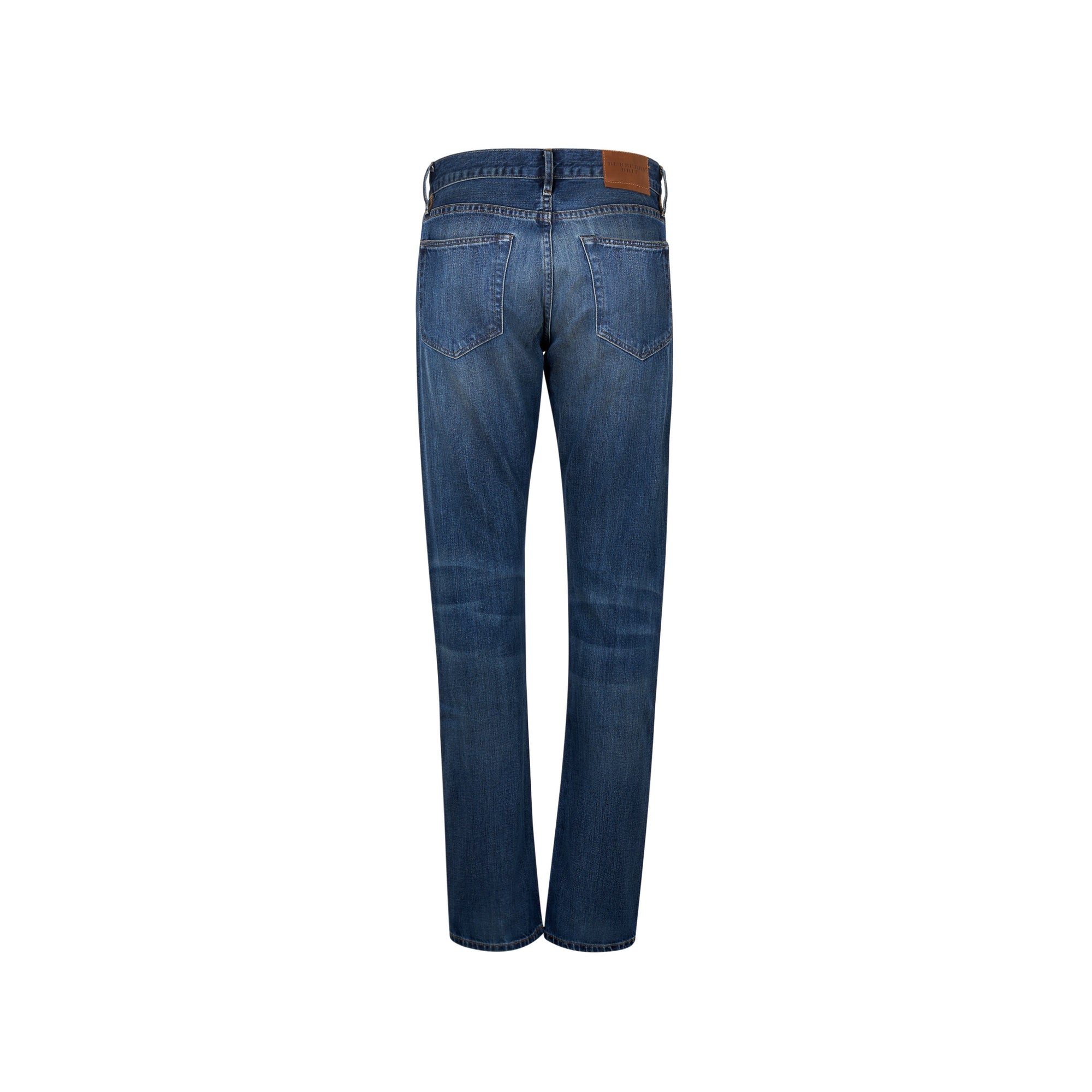 Jean délavé à coupe droit - Dark Indigo