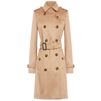Trench-coat en cachemire à coupe Kensington - Camel