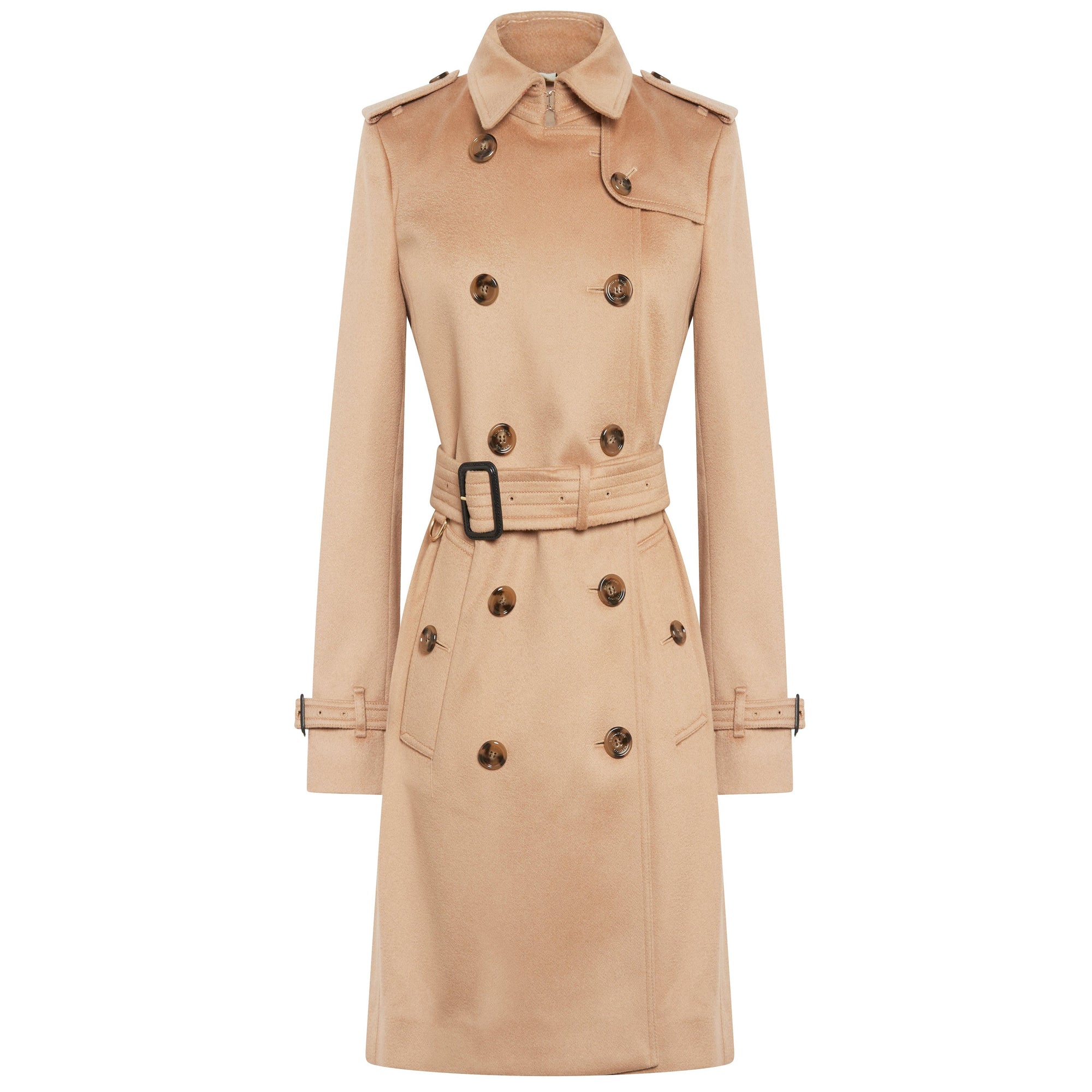 Trench-coat en cachemire à coupe Kensington - Camel