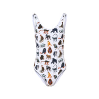 Maillot de bain à imprimé singe - Optic White