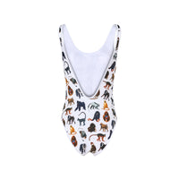Maillot de bain à imprimé singe - Optic White